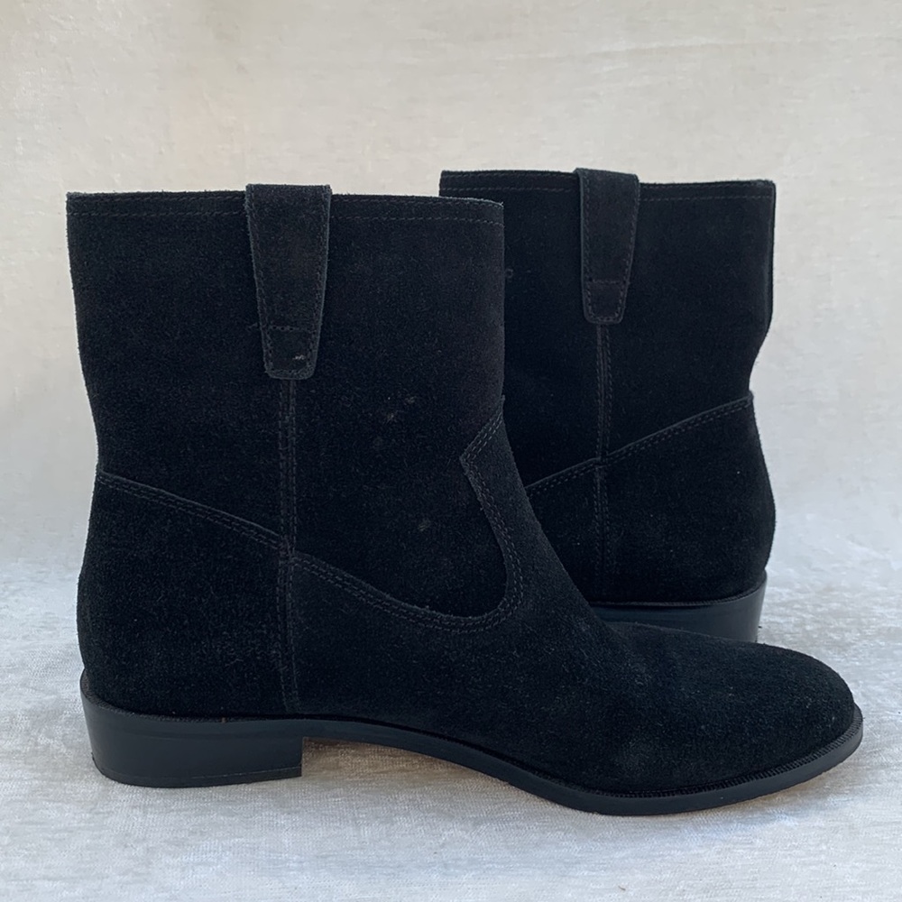 Rebecca Minkoff Chasidy Black Suede Pull On Booties Ankle Boots - Picture 5 of 11